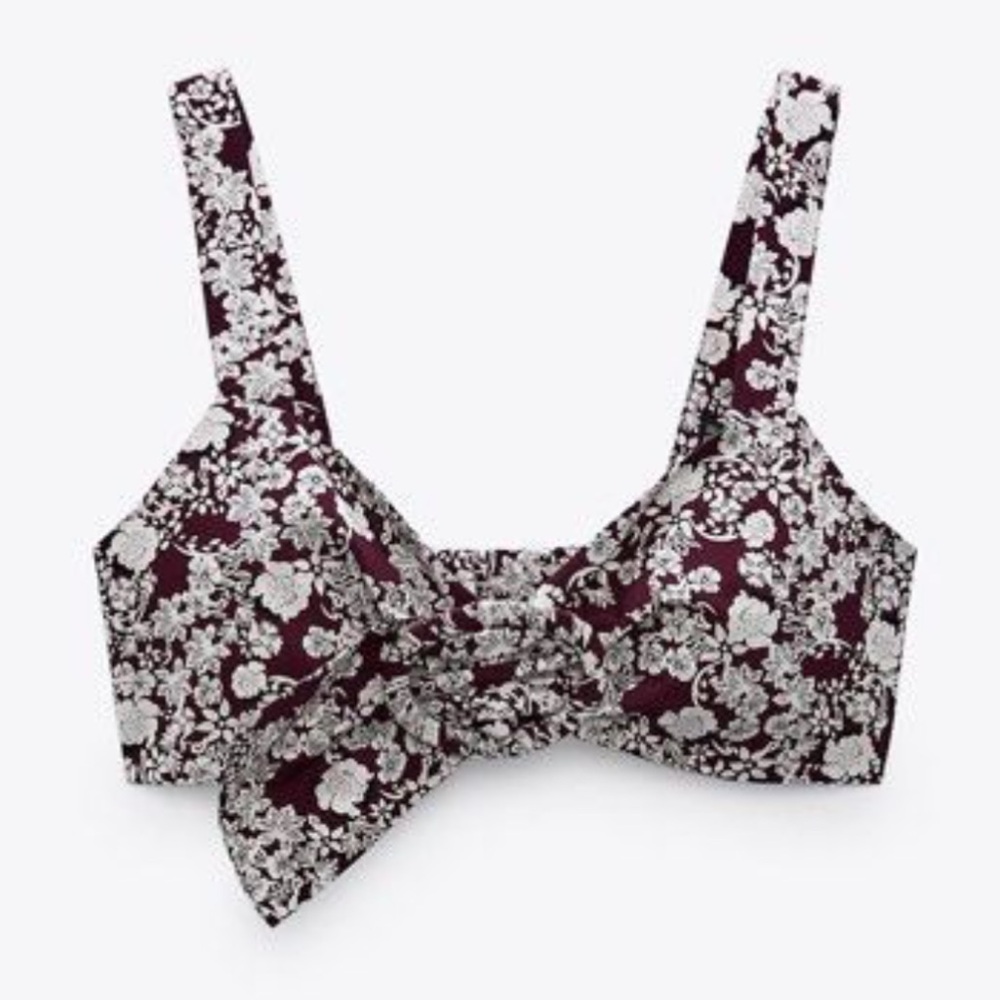 Zara Buckle floral crop top - Picture 4 of 7